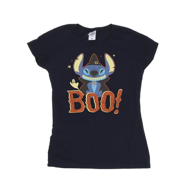 Disney Dam/Tjej Lilo & Stitch Boo! bomulls t-shirt