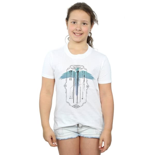 Harry Potter Garrick Ollivander - trollstaven - bomulls-T-shirt för flickor