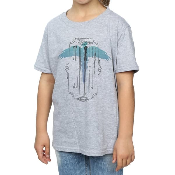 Harry Potter Garrick Ollivander - trollstaven - bomulls-T-shirt för flickor