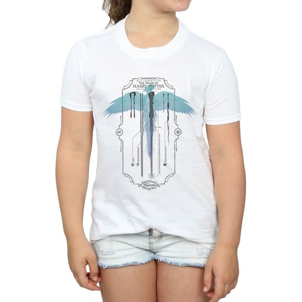Harry Potter Garrick Ollivander - trollstaven - bomulls-T-shirt för flickor