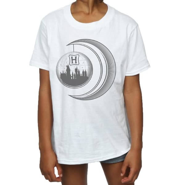 Harry Potter Girls Hogwarts Moon Cotton T-Shirt