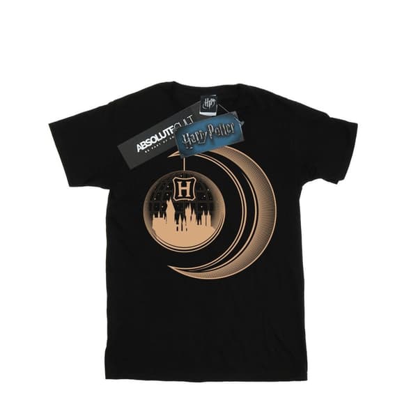 Harry Potter Girls Hogwarts Moon Cotton T-Shirt Black 9-11 Years