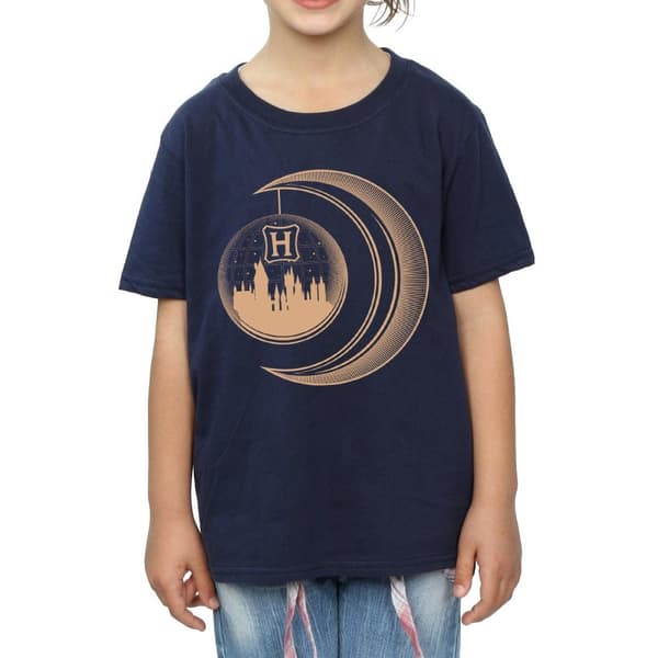 Harry Potter Girls Hogwarts Moon Cotton T-Shirt