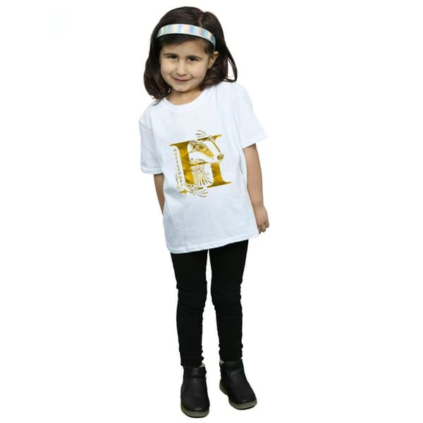 Harry Potter Girls Hufflepuff Badger Cotton T-Shirt