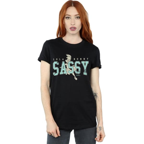 Looney Tunes Dam/Lady Lola Bunny Sassy Boyfriend T-shirt i bomull