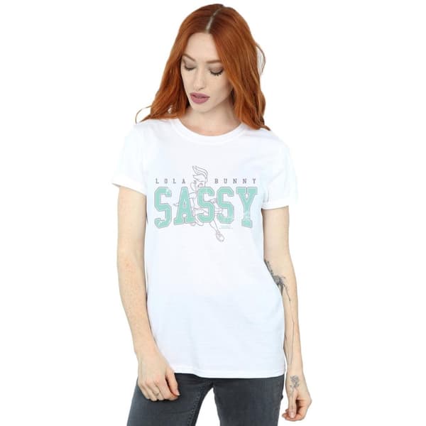 Looney Tunes Dam/Lady Lola Bunny Sassy Boyfriend T-shirt i bomull