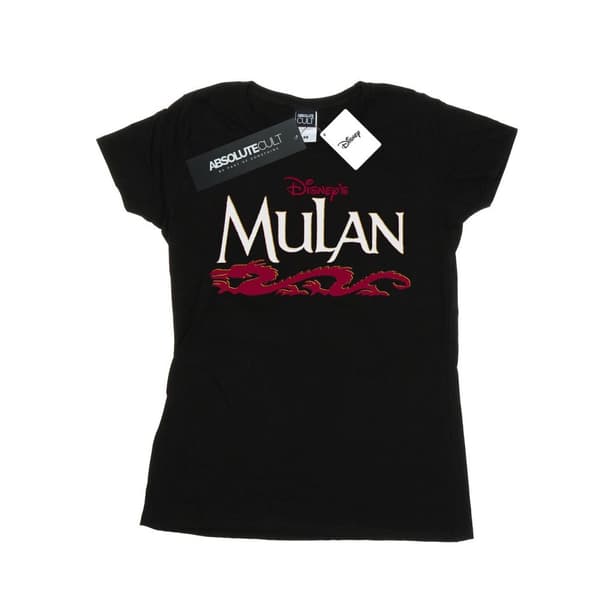 Disney T-shirt i bomull med Mulan-skrift för damer/damer
