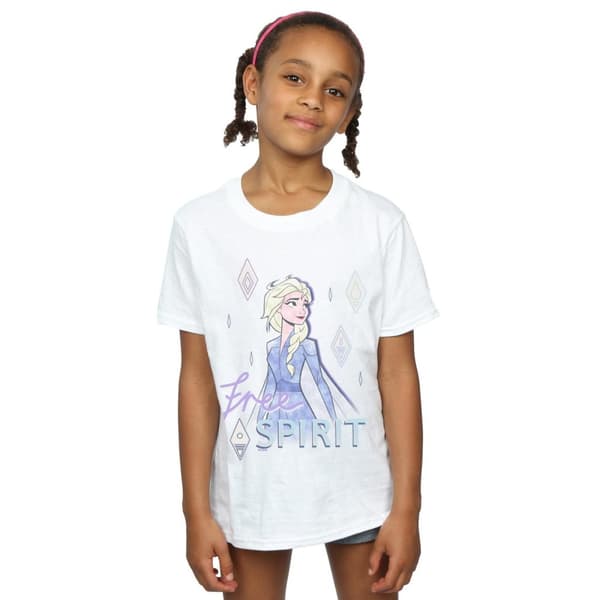 Disney Girls Frozen 2 Elsa Free Spirit Cotton T-Shirt