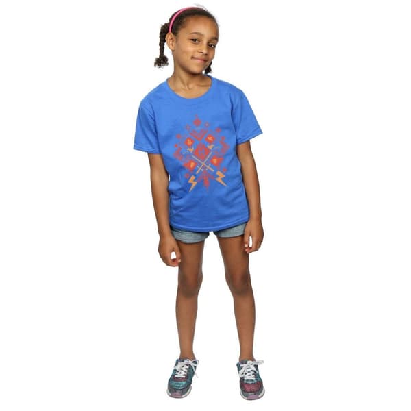 Harry Potter Girls Christmas Fair Isle Cotton T-Shirt