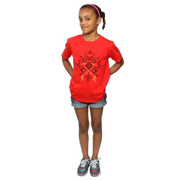 Harry Potter Girls Christmas Fair Isle Cotton T-Shirt