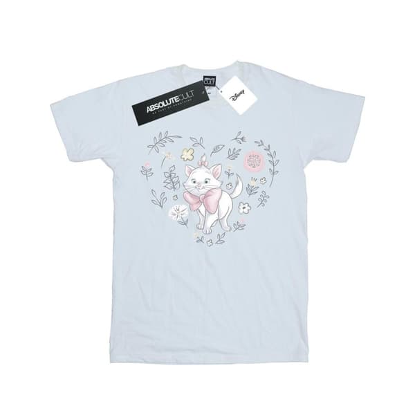 Disney Girls The Aristocats Marie Heart Cotton T-Shirt