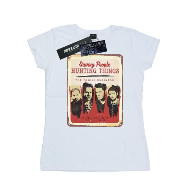 Supernatural Dam/kvinnor Family Business Sign - T-shirt i bomull