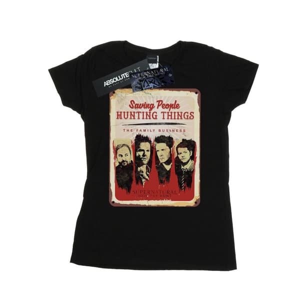Supernatural Womens/Ladies Family Business Sign Cotton T-Shirt