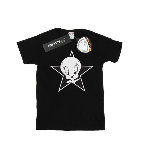 Looney Tunes Mens Tweety Pie Mono Star T-Shirt