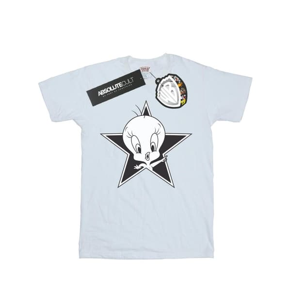 Looney Tunes Mens Tweety Pie Mono Star T-Shirt