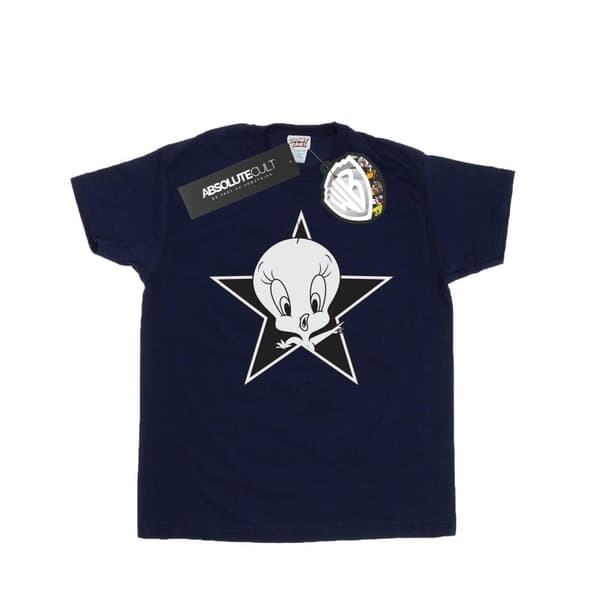 Looney Tunes Mens Tweety Pie Mono Star T-Shirt