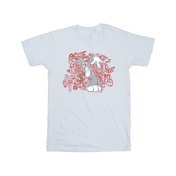Looney Tunes Girls ACME Doodles Bugs Bunny Cotton T-Shirt