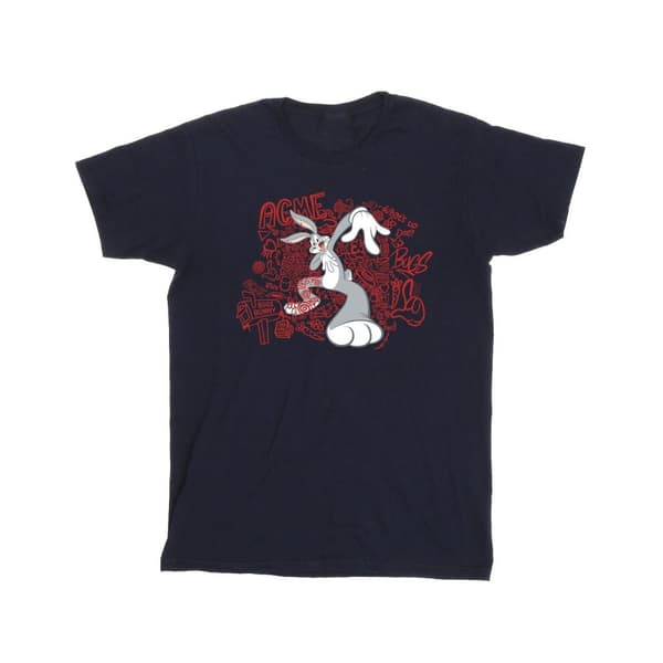 Looney Tunes Girls ACME Doodles Bugs Bunny Cotton T-Shirt