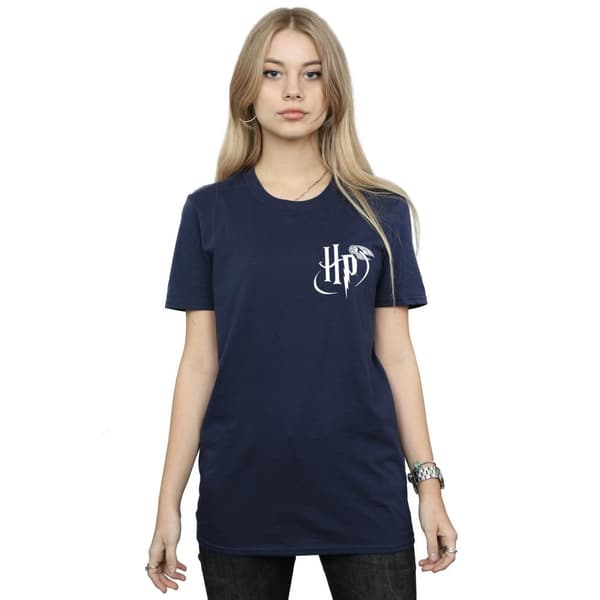 Harry Potter Womens/Ladies Logo Pocket Cotton Boyfriend T-Shirt