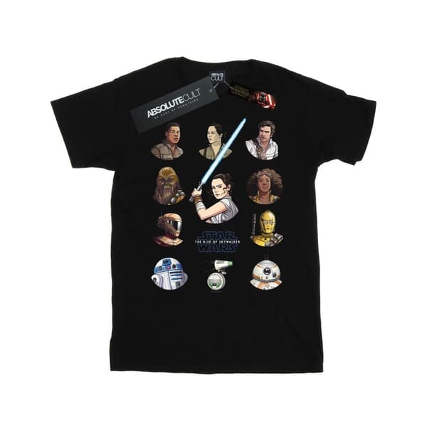 Star Wars: The Rise of Skywalker Star Wars The Rise Of Skywalker Resistance Character Line Up T-shirt i bomull för flickor Black 5-6 Years