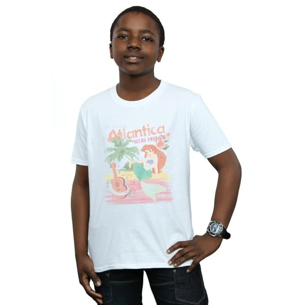 Disney Den lilla sjöjungfrun - T-shirt med hälsningar från Atlantica för pojkar