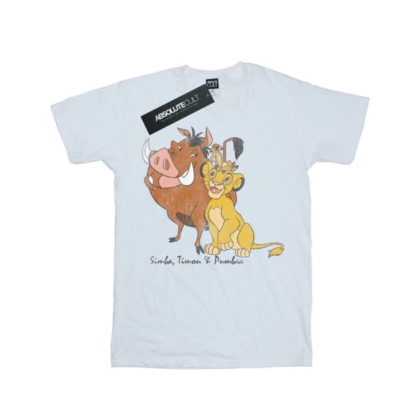 Disney Girls The Lion King Classic Simba, Timon And Pumbaa Cotton T-Shirt