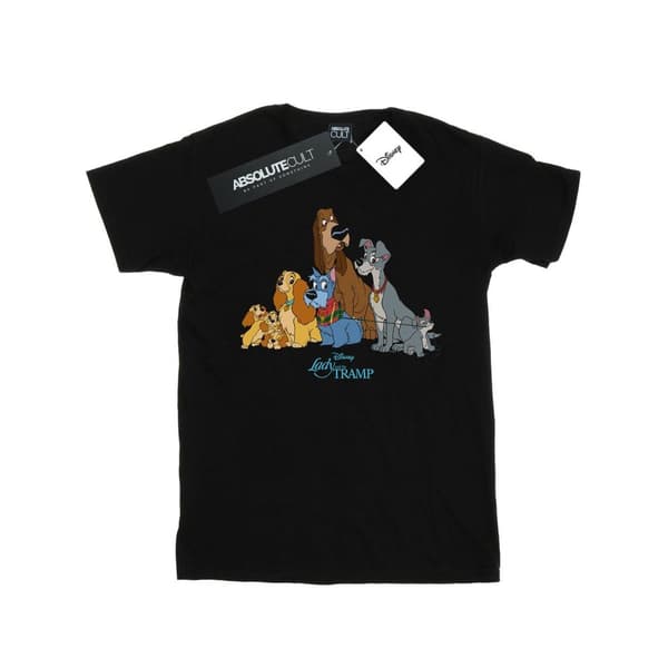 Disney Womens/Ladies Lady And The Tramp Classic Group Cotton Boyfriend T-Shirt
