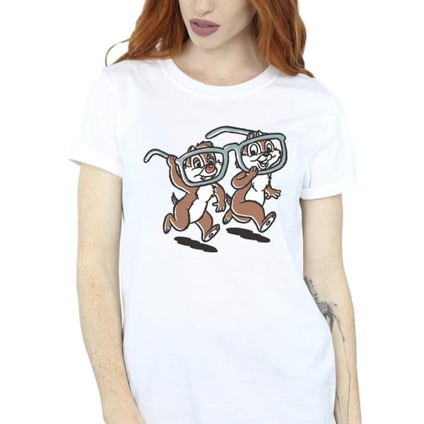 Disney Dam/Tjej Chip ´n Dale Glasögon Boyfriend T-shirt i bomull