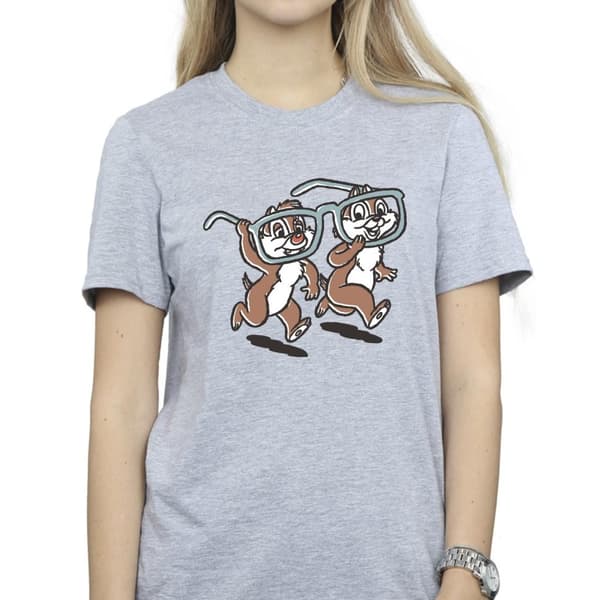 Disney Dam/Tjej Chip ´n Dale Glasögon Boyfriend T-shirt i bomull