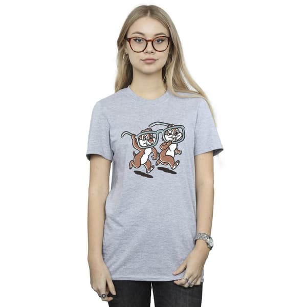 Disney Dam/Tjej Chip ´n Dale Glasögon Boyfriend T-shirt i bomull