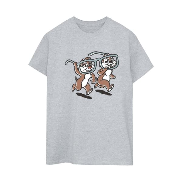 Disney Dam/Tjej Chip ´n Dale Glasögon Boyfriend T-shirt i bomull