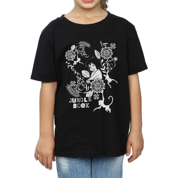 Disney Girls The Jugle Book Mowgli Tale Cotton T-Shirt