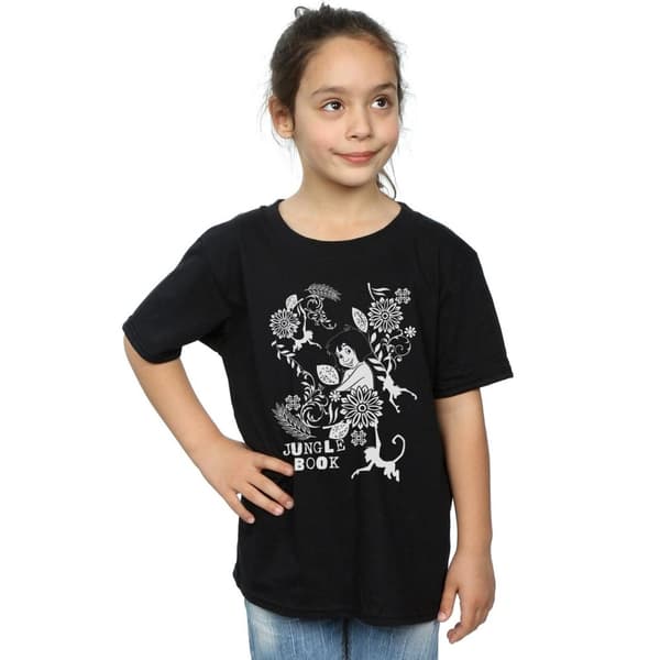 Disney Girls The Jugle Book Mowgli Tale Cotton T-Shirt