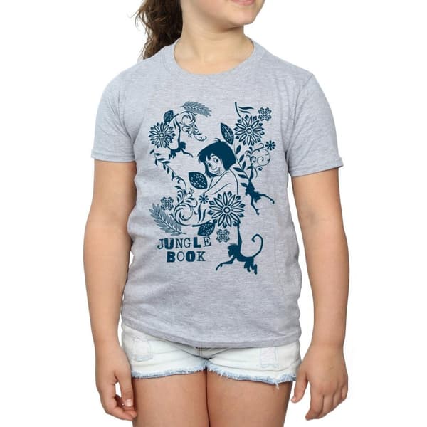 Disney Girls The Jugle Book Mowgli Tale Cotton T-Shirt