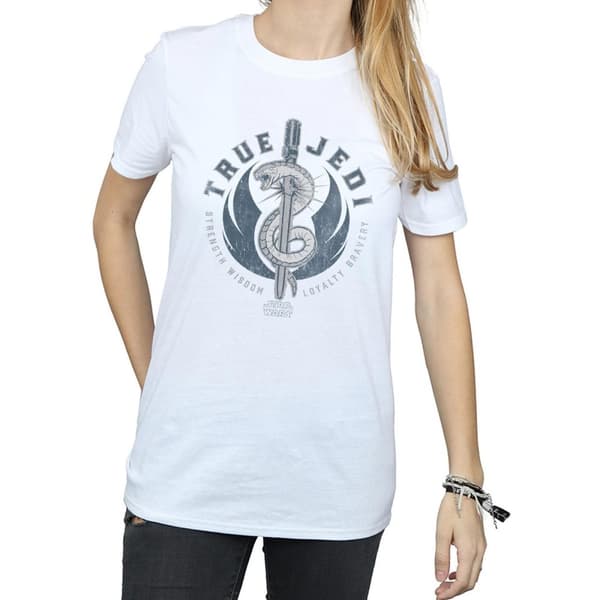 Star Wars The Rise Of Skywalker Womens/Ladies True Jedi Blue Cotton Boyfriend T-Shirt
