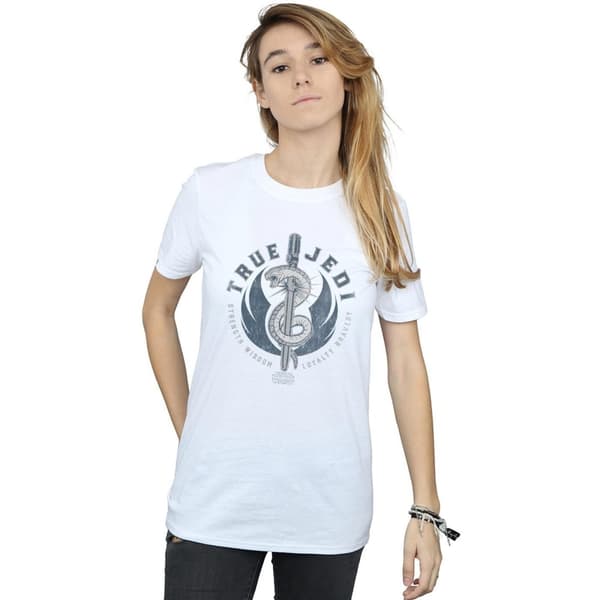 Star Wars The Rise Of Skywalker Womens/Ladies True Jedi Blue Cotton Boyfriend T-Shirt