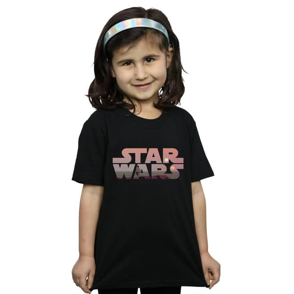 Star Wars T-shirt i bomull med Tatooine-logotyp för flickor