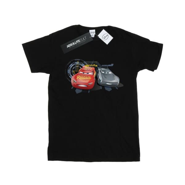 Disney Dam/kvinnor Cars Lightning Vs Storm Boyfriend T-shirt i bomull