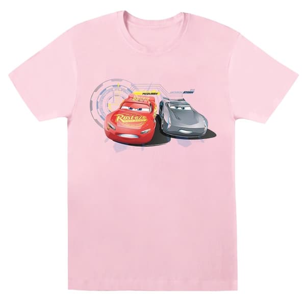 Disney Dam/kvinnor Cars Lightning Vs Storm Boyfriend T-shirt i bomull