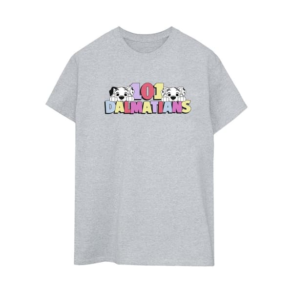 Disney Womens/Ladies 101 Dalmatians Multi Colour Cotton Boyfriend T-Shirt