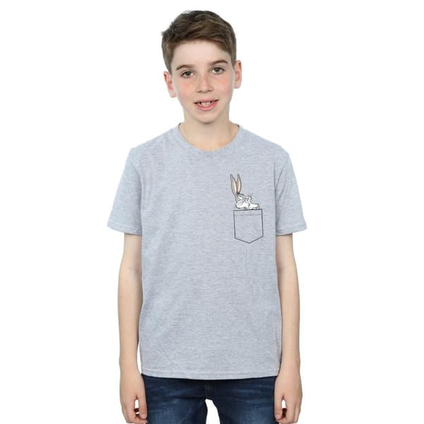 Looney Tunes T-shirt med fuskficka från Bugs Bunny för pojkar