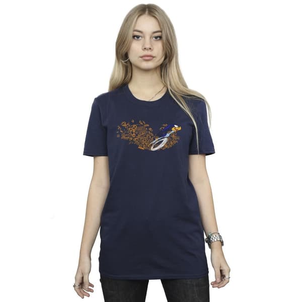 Looney Tunes Womens/Ladies ACME Doodles Road Runner Cotton Boyfriend T-Shirt