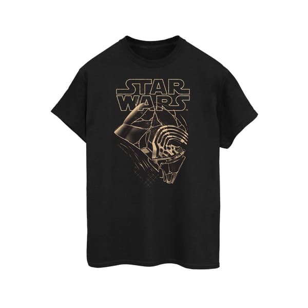 Star Wars: The Rise of Skywalker Womens/Ladies Star Wars The Rise Of Skywalker Kylo Ren Mask Cotton Boyfriend T-Shirt