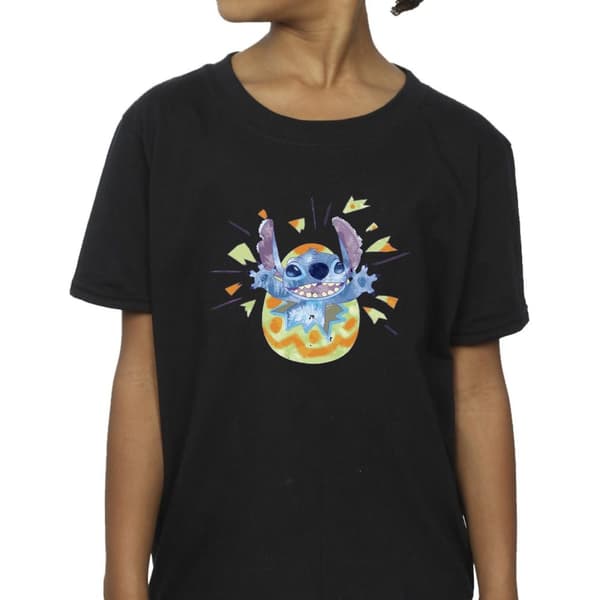 Disney Girls Lilo & Stitch Cracking Egg Cotton T-Shirt