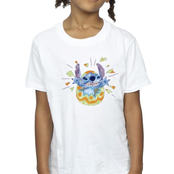 Disney Girls Lilo & Stitch Cracking Egg Cotton T-Shirt