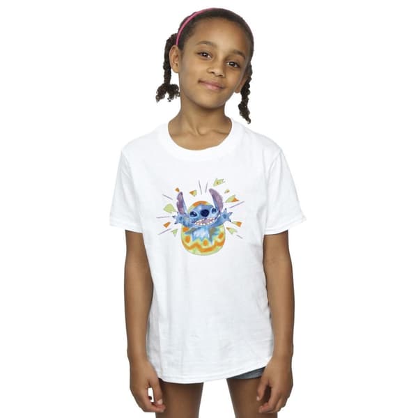 Disney Girls Lilo & Stitch Cracking Egg Cotton T-Shirt