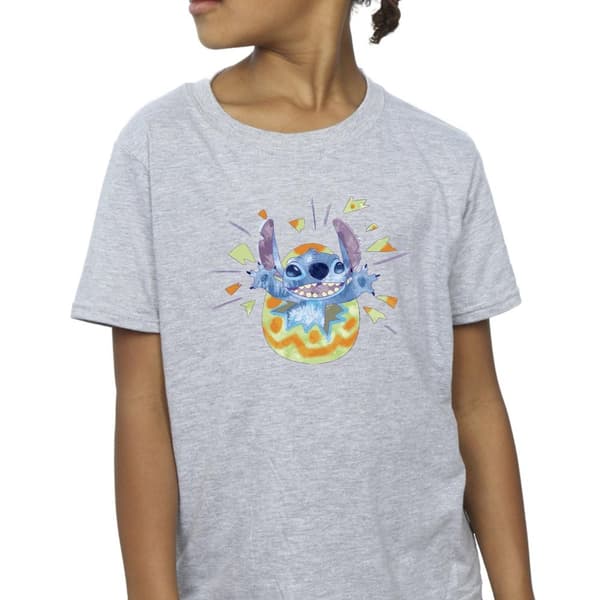Disney Lilo & Stitch - T-shirt i bomull med knäckande ägg för flickor