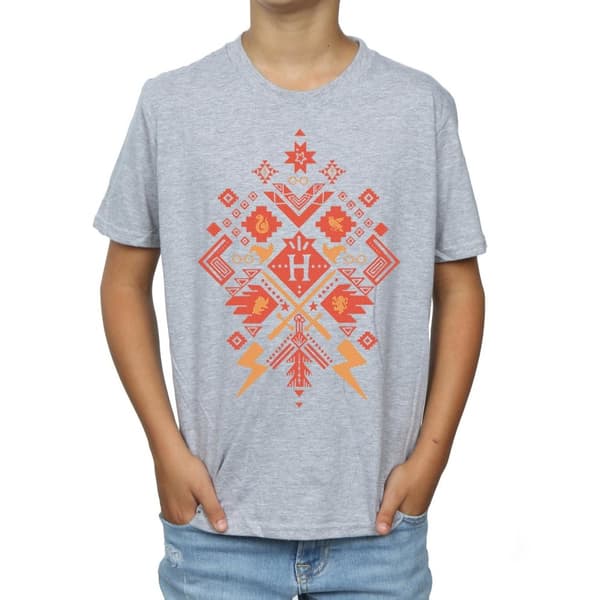 Harry Potter Boys Christmas Fair Isle T-Shirt