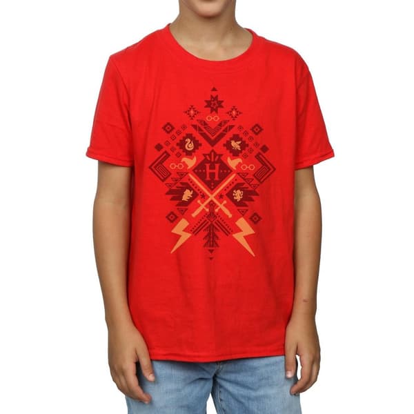 Harry Potter Boys Christmas Fair Isle T-Shirt