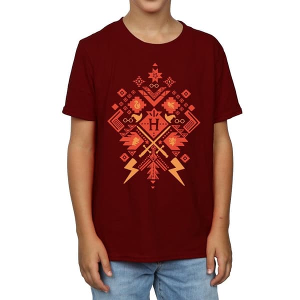 Harry Potter Boys Christmas Fair Isle T-Shirt